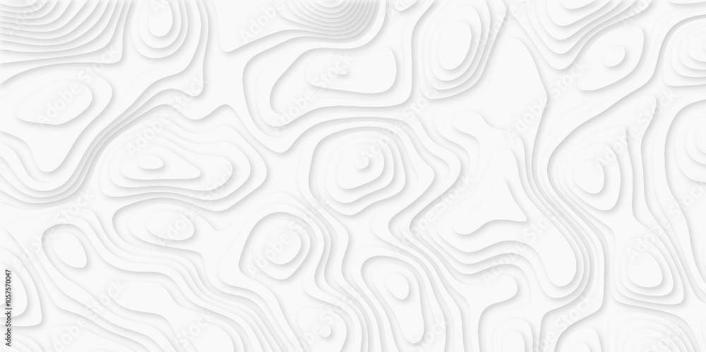 Abstract White paper cut background with lines. white line drawing geometric paper art design. 3d papercut decoration textured with wavy layers. 3d realistic design used for banner, posters. line maps Abstract White paper cut background with lines. white line drawing geometric paper art design. 3d papercut decoration textured with wavy layers. 3d realistic design used for banner, posters. line maps