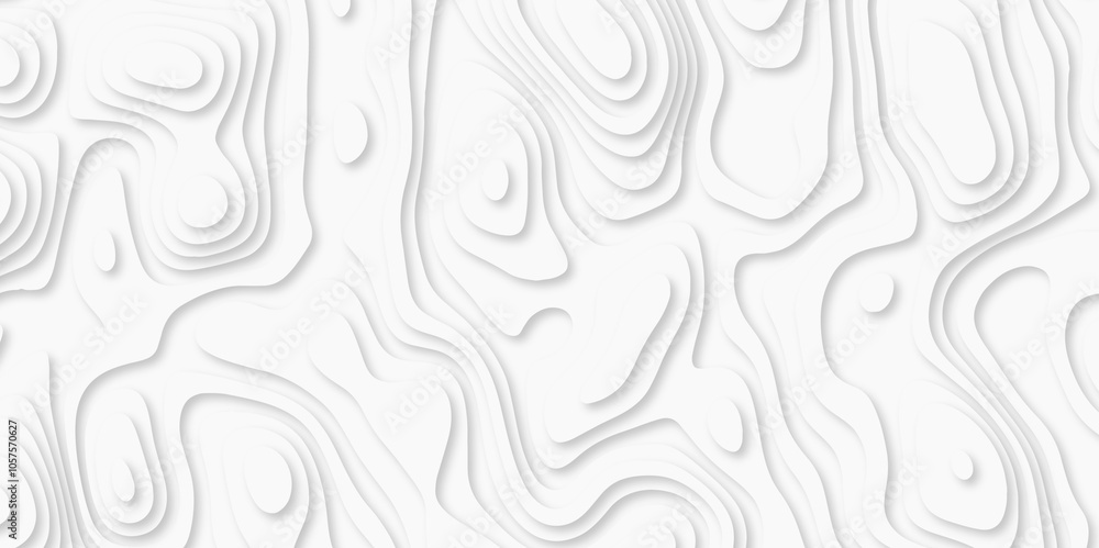 Abstract White paper cut background with lines. white line drawing geometric paper art design. 3d papercut decoration textured with wavy layers. 3d realistic design used for banner, posters. line maps Abstract White paper cut background with lines. white line drawing geometric paper art design. 3d papercut decoration textured with wavy layers. 3d realistic design used for banner, posters. line maps