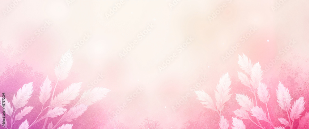 Soft pastel background with delicate leaves for decorative and artistic purposes Soft pastel background with delicate leaves for decorative and artistic purposes