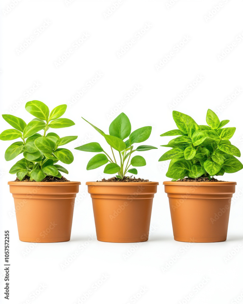 Lush green plants in terracotta pots, showcasing vibrant foliage and healthy growth. Perfect for home decor or indoor gardening enthusiasts Lush green plants in terracotta pots, showcasing vibrant foliage and healthy growth. Perfect for home decor or indoor gardening enthusiasts