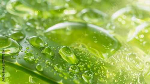 Pure aloe vera gel texture highlighting moisture-rich consistency Close-up photo with clean background