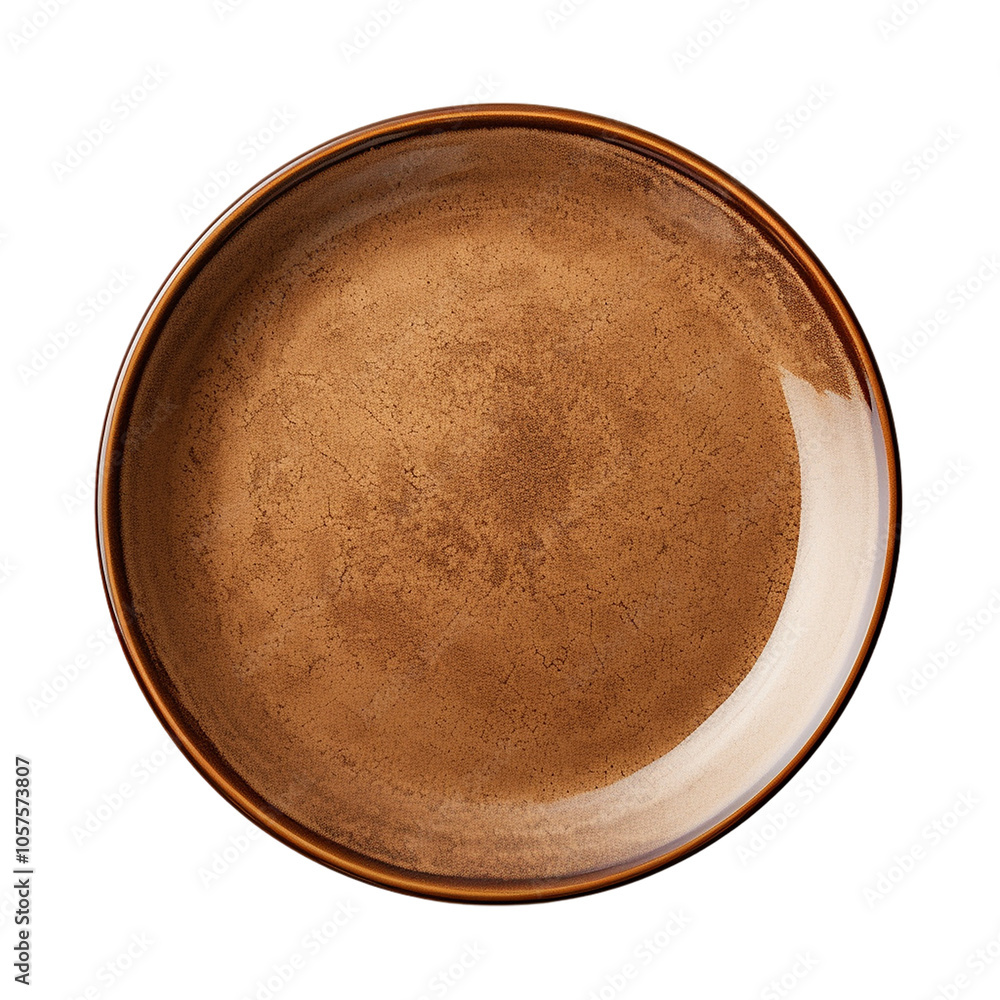Empty Earthy-Toned Ceramic Plate Empty Earthy-Toned Ceramic Plate