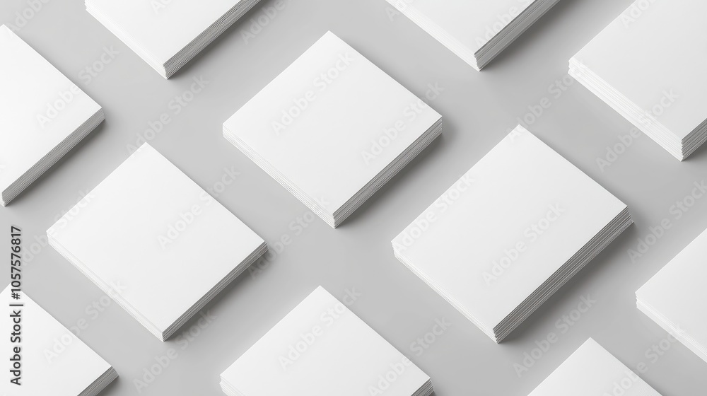 Closeup of blank white business card mockups arranged diagonally on a neutral grey surface Flat lay perspective Open layout for corporate identity design Copy space available Closeup of blank white business card mockups arranged diagonally on a neutral grey surface Flat lay perspective Open layout for corporate identity design Copy space available
