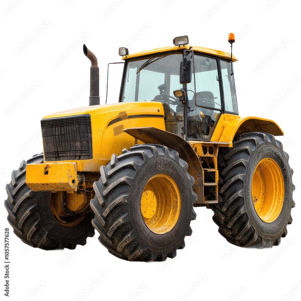 Construction Tractor - Heavy-duty tractors used in construction settings. isolated on transparency background Construction Tractor - Heavy-duty tractors used in construction settings. isolated on transparency background