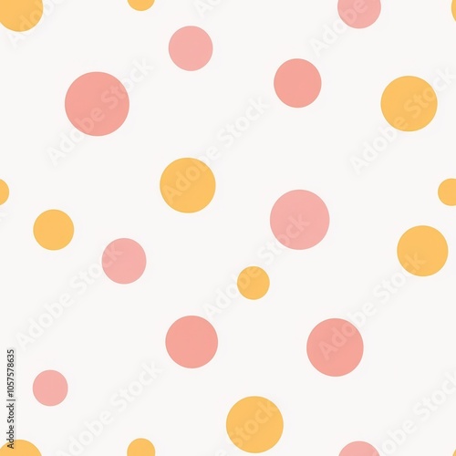 Abstract Seamless Pattern with Pink and Yellow Circles Texture pattern ,seamless pattern, texture with copy space for background and textile design