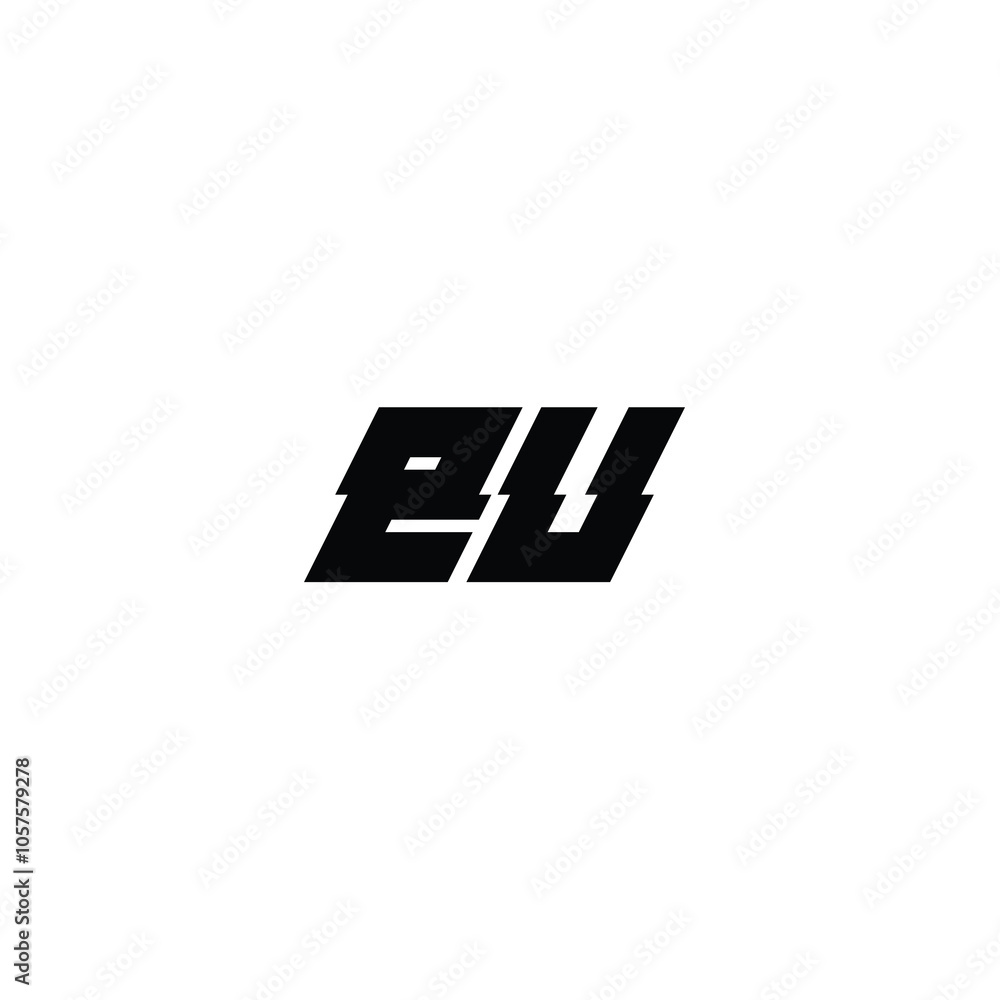 EU monogram logo design letter text name symbol monochrome logotype alphabet character simple logo EU monogram logo design letter text name symbol monochrome logotype alphabet character simple logo