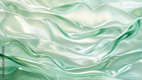 Sunlight dancing on mint colored waves in an abstract pattern Close-up photo with clean background