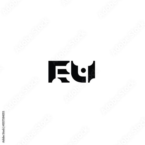 EU monogram logo design letter text name symbol monochrome logotype alphabet character simple logo