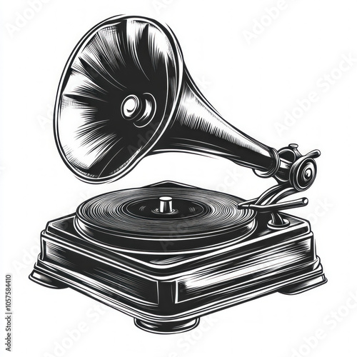 Gramophone Isolated