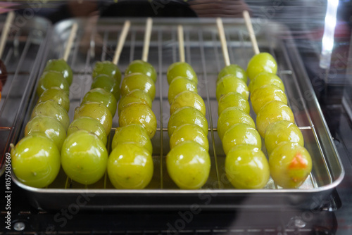 Tang hulu or Chinese sugar-coated fruit stick. The snack of China in the Winter photo