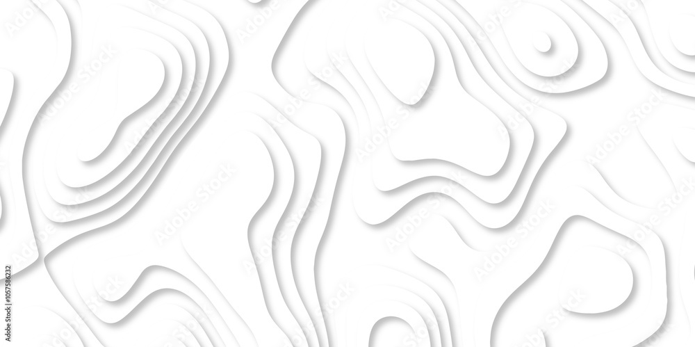 Abstract White paper cut background with lines. white line drawing geometric paper art design. 3d papercut decoration textured with wavy layers. 3d realistic design used for banner, posters. line maps Abstract White paper cut background with lines. white line drawing geometric paper art design. 3d papercut decoration textured with wavy layers. 3d realistic design used for banner, posters. line maps
