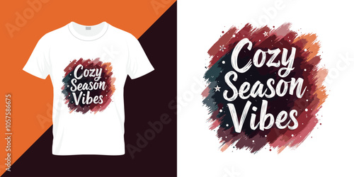Cozy Season vibes lettering typography. Hand lettering  Vector typography for posters, T shirt, banners, greeting cards, home decor, mugs, clothes