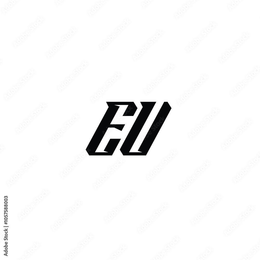 EU monogram logo design letter text name symbol monochrome logotype alphabet character simple logo EU monogram logo design letter text name symbol monochrome logotype alphabet character simple logo