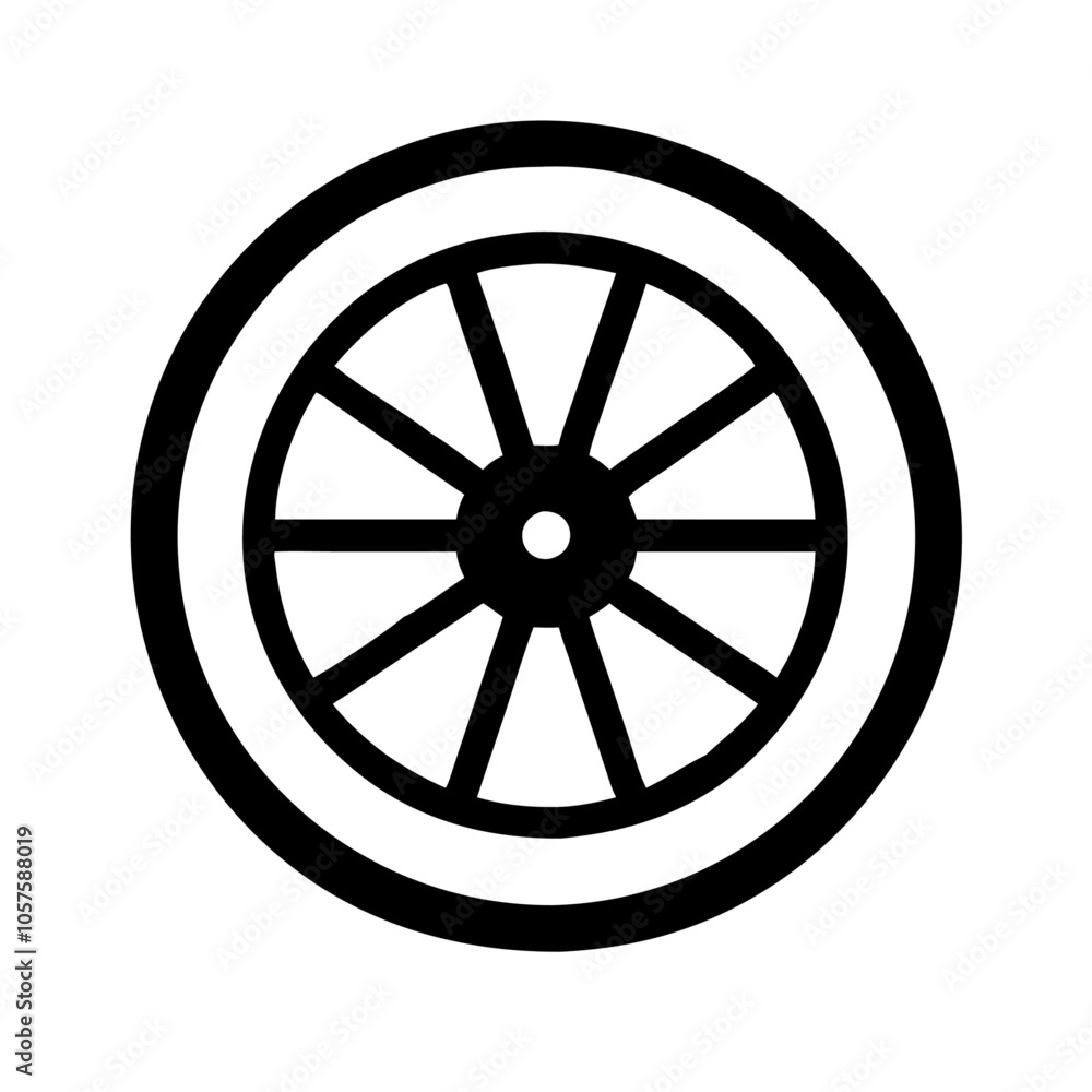 Fototapeta premium bike wheel icon