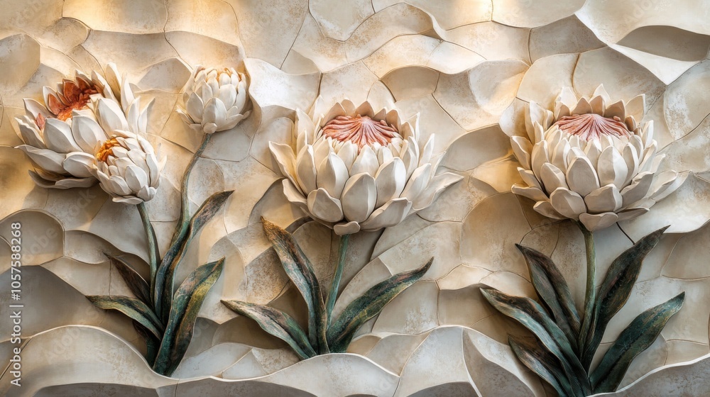 Floral Wall Art Sculpture Floral Wall Art Sculpture