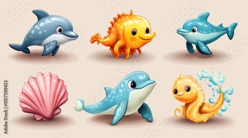 Playful Marine Creatures Collection photo