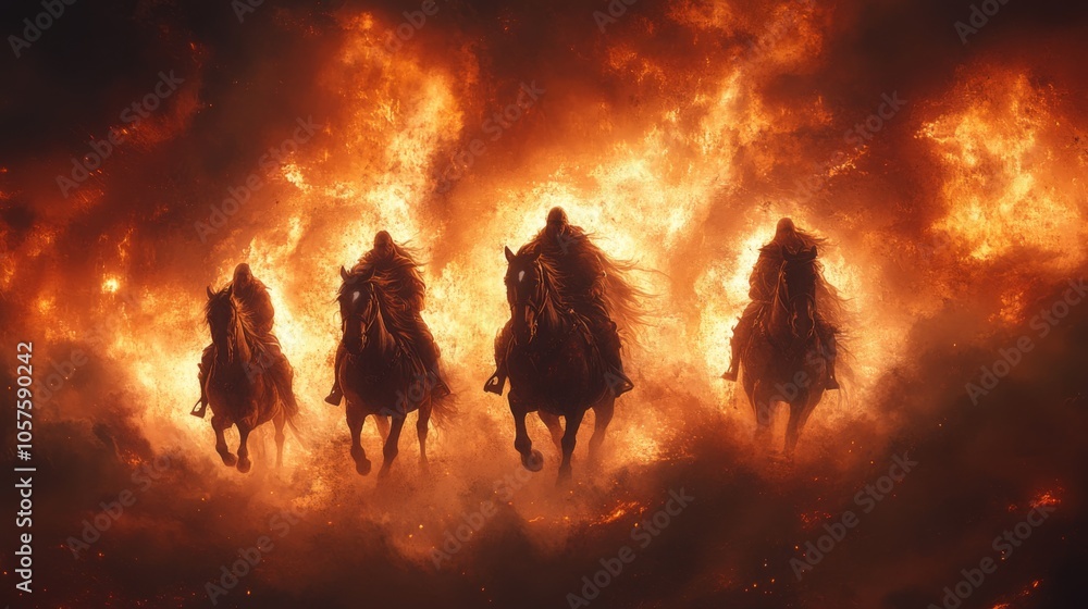 Fototapeta premium Four Horsemen of the Apocalypse