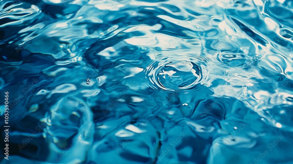 Pool water in rich blue tones with pronounced ripples and glistening highlights, evoking a sense of clarity and purity. Pool water in rich blue tones with pronounced ripples and glistening highlights, evoking a sense of clarity and purity.