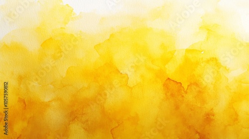 Yellow Watercolor Abstract Background