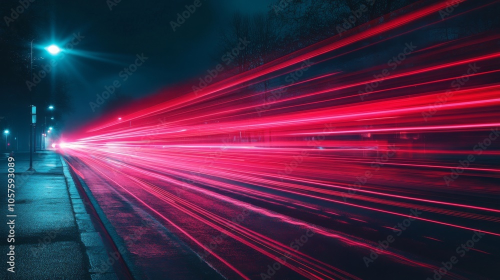 Neon Urban Light Trails Neon Urban Light Trails