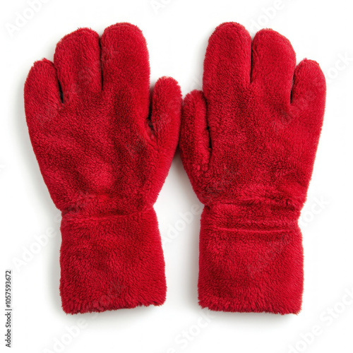 Santa Gloves Isolated