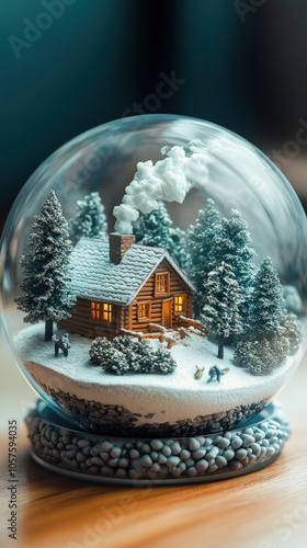 Serene Transparent Globe Po...
