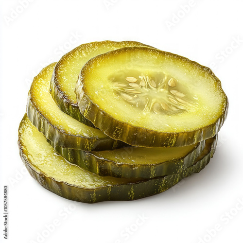 Sliced Pickles Isolated