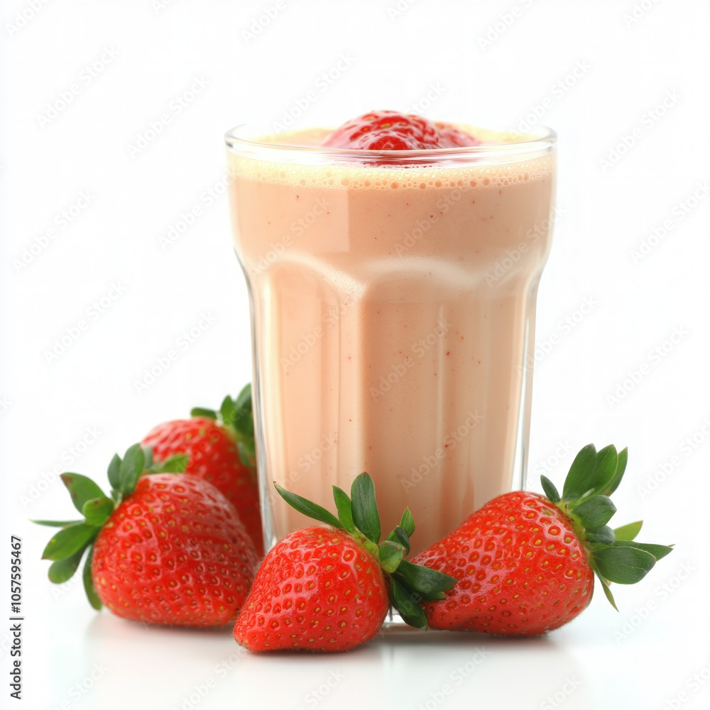 Strawberry Shake Isolated Strawberry Shake Isolated
