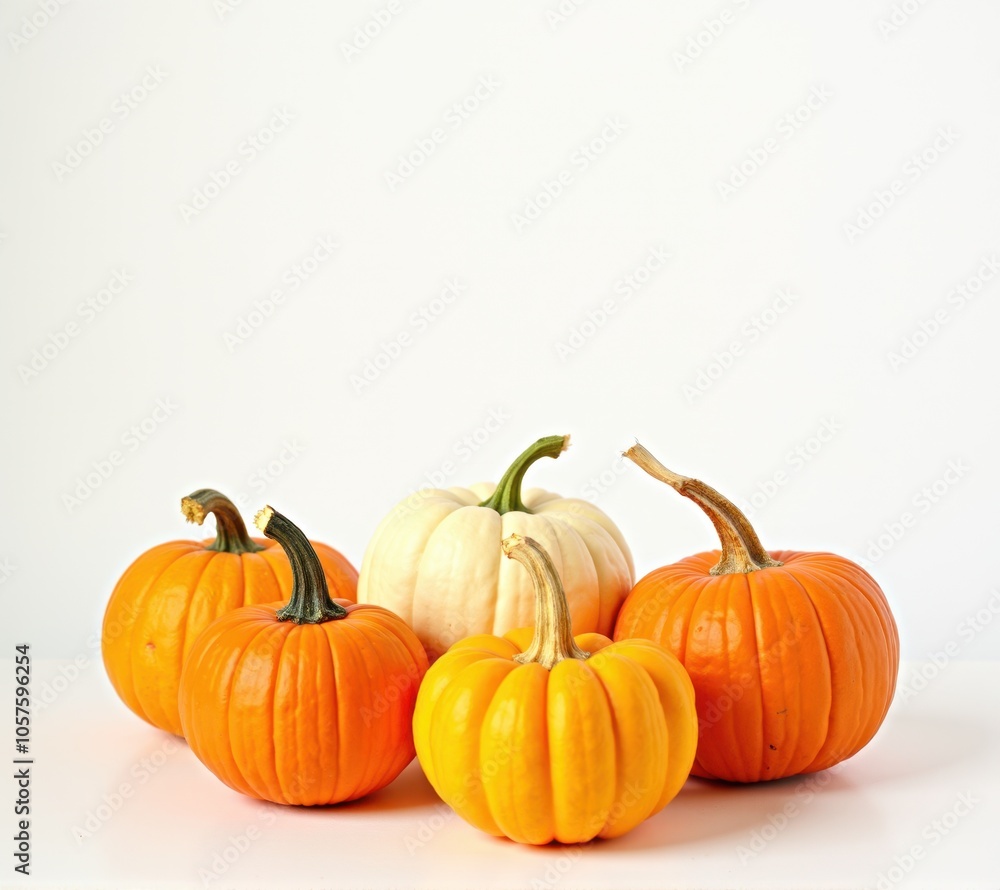 pumpkins different vegetables on white background pumpkins different vegetables on white background
