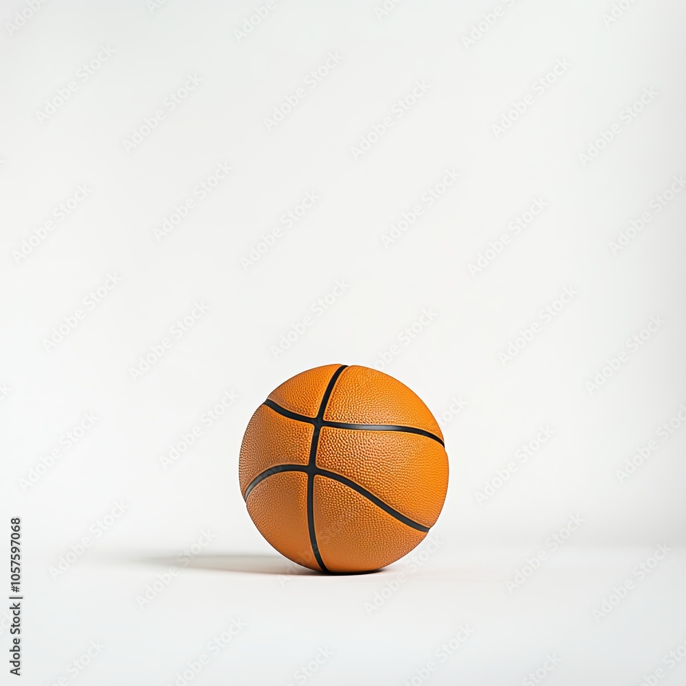 A basketball on a white background. A basketball on a white background.