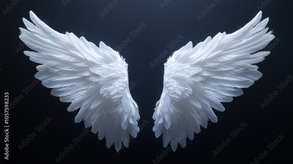 Fototapeta premium Elegant White Angel Wings