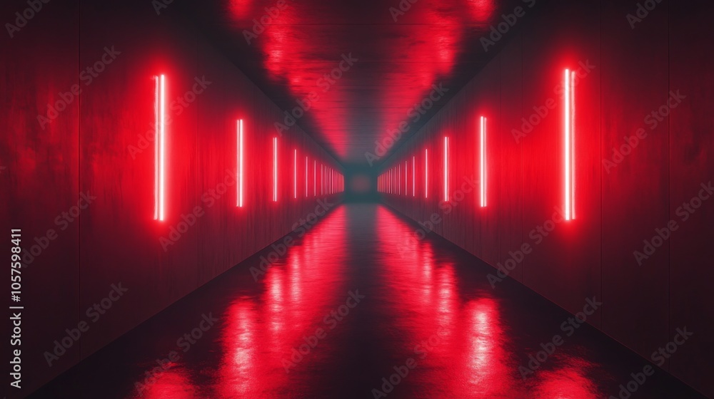 Futuristic Neon Corridor Futuristic Neon Corridor