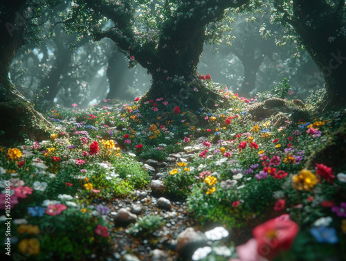 Whimsical Fairy Tale Scene ...