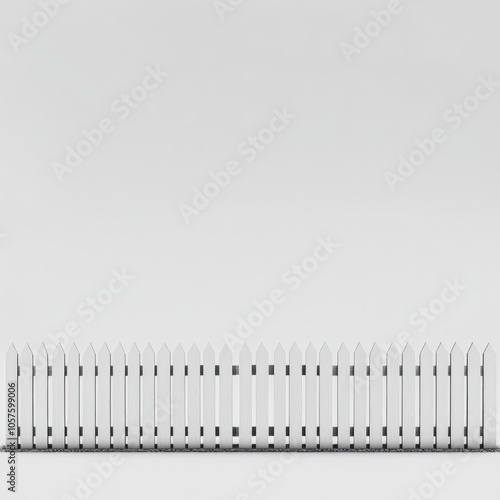 White Picket Fence Isolated