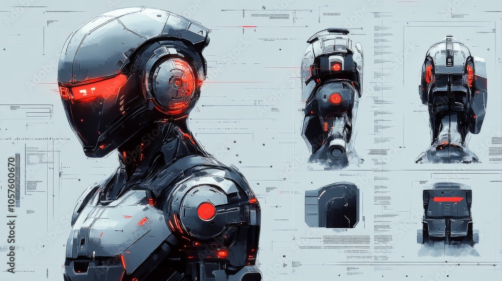 Fototapeta premium Futuristic Robotic Design Concept