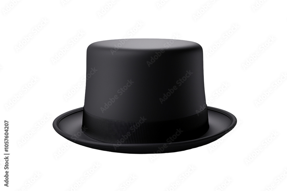 Elegant Black Formal Top Hat in Minimalist Style Elegant Black Formal Top Hat in Minimalist Style