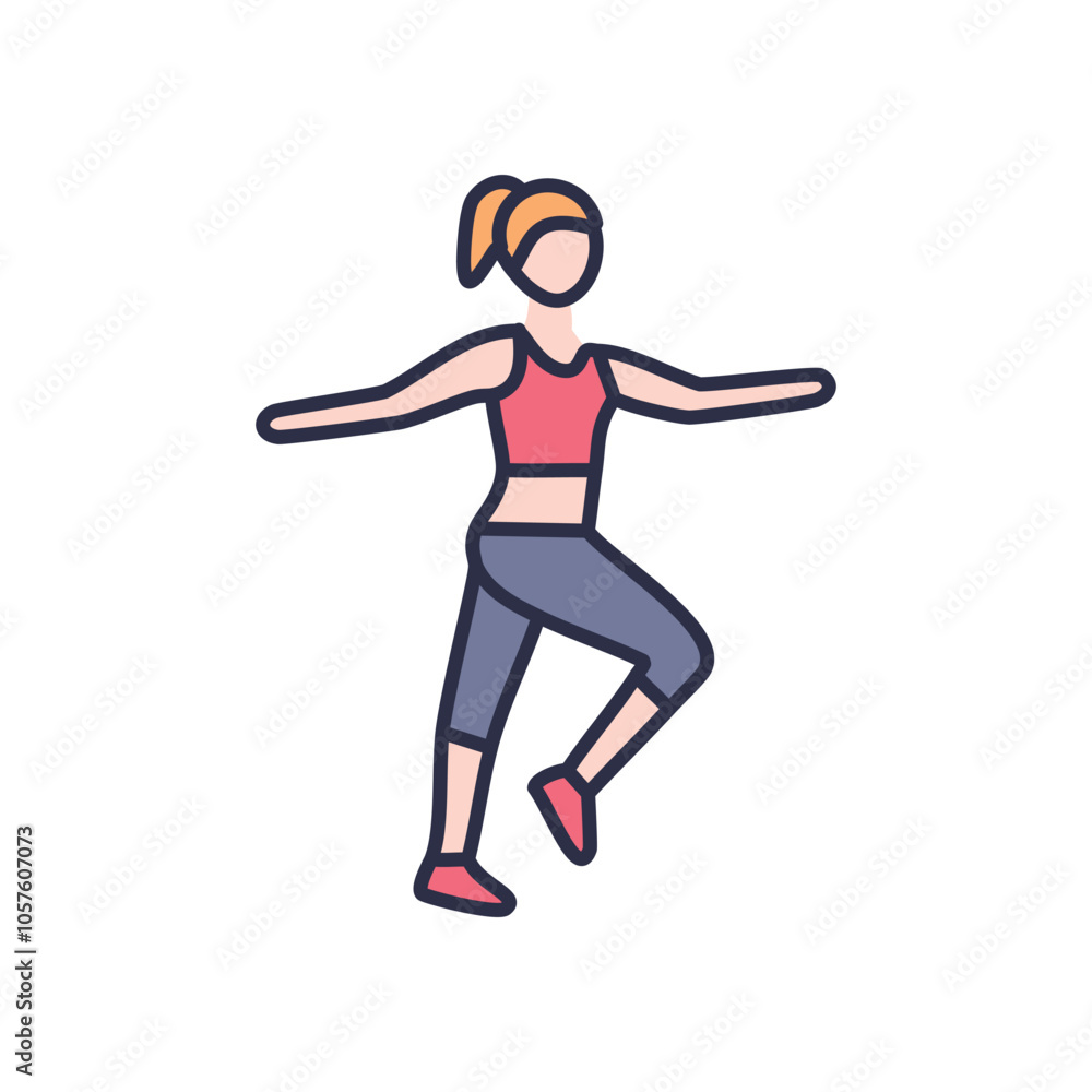 Fitness woman exercise pose. Active woman in yoga pose. Symbolizes health, wellbeing, and fitness goals. Fitness woman exercise pose. Active woman in yoga pose. Symbolizes health, wellbeing, and fitness goals.