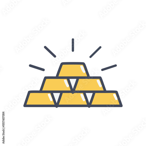 Gold bars wealth success. Shining gold ingots symbolize prosperity, abundance, and financial success.  Achieve your dreams.