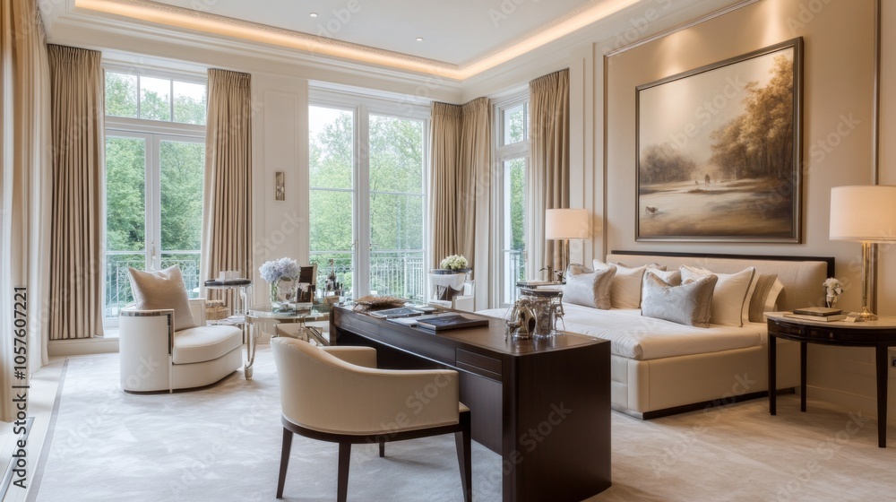 Elegant Modern Living Room with Natural Light Elegant Modern Living Room with Natural Light