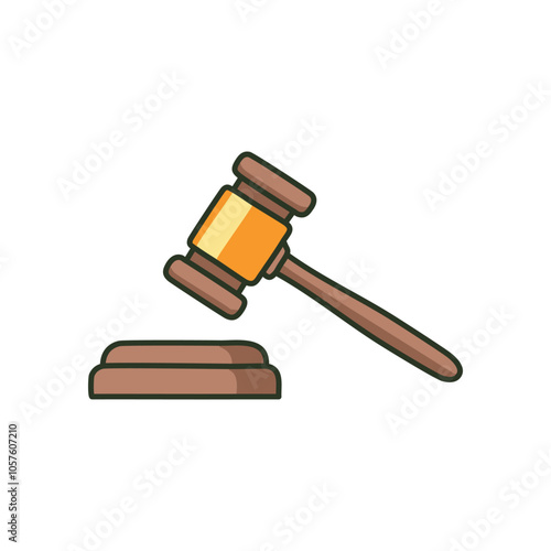 Gavel judge auction law symbol. Justice, verdict, decision, legal, court, hammer, authority, power,  finality.