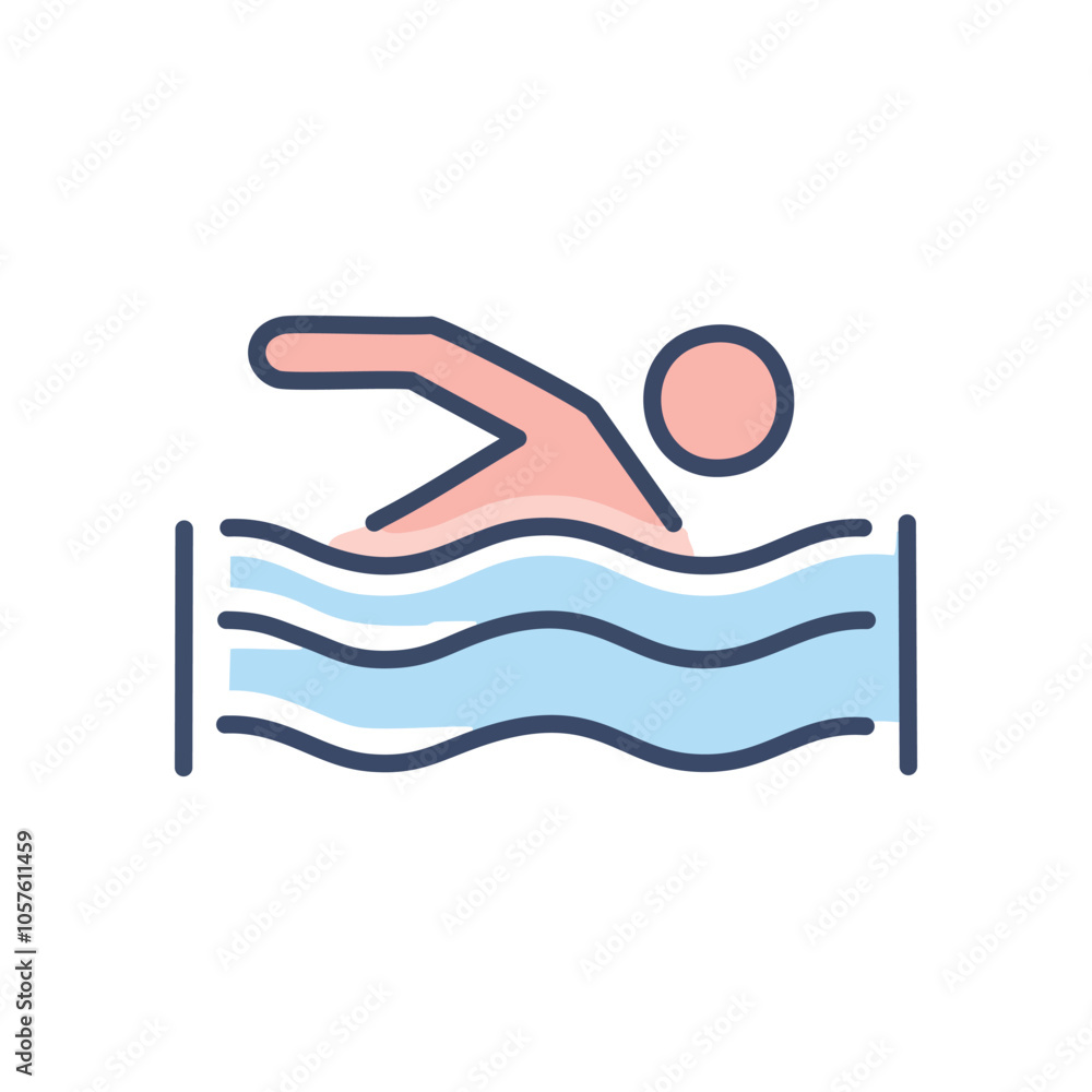Person swimming in pool. Active swimmer enjoying aquatic exercise. Represents health, fitness, and leisure. Person swimming in pool. Active swimmer enjoying aquatic exercise. Represents health, fitness, and leisure.