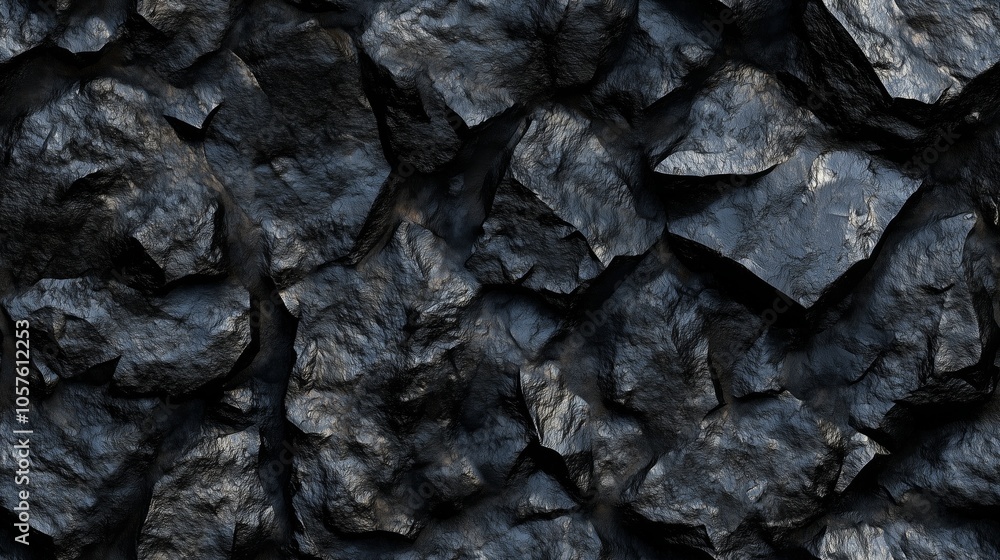 Dense composition of dark rocks creating an abstract and textured natural background, ideal for design projects requiring a rugged and raw aesthetic Dense composition of dark rocks creating an abstract and textured natural background, ideal for design projects requiring a rugged and raw aesthetic