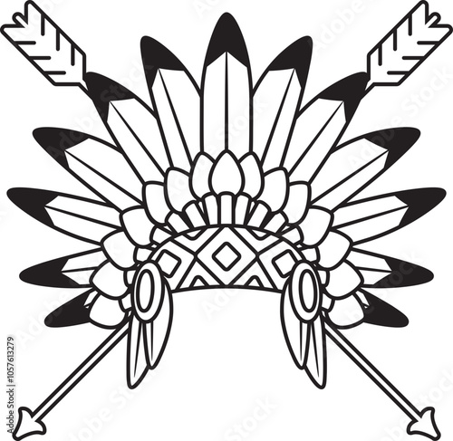 Native Svg, Native American Svg, Headdress Svg, War Bonnet Svg, Feathers Svg, Indian Svg, Indigenous Svg, Feathers Svg
