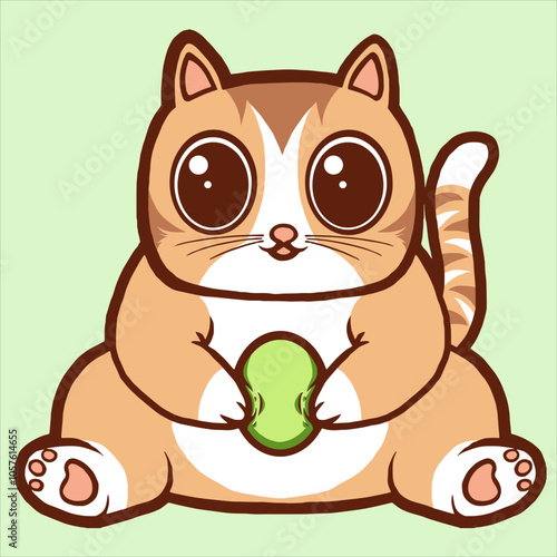 cute cat holding a ball