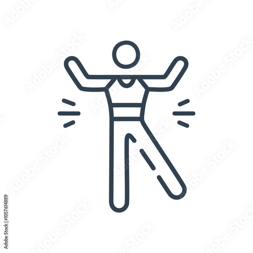 Active person exercising. Energetic individual enjoying fitness; symbolizes health, vitality, and wellbeing.