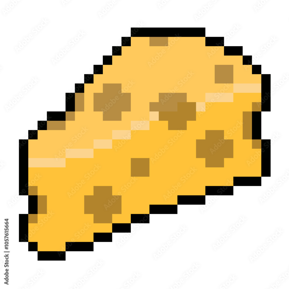 Fototapeta premium チーズ ドット絵 8bit (.ai)