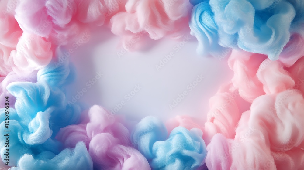 Obraz premium Abstract colorful ink swirls forming a frame with copy space in the center.
