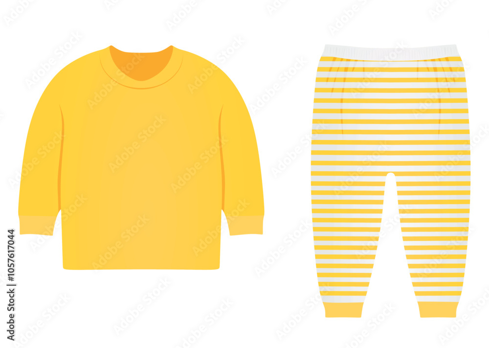 Kids pajama set. vector illustration Kids pajama set. vector illustration