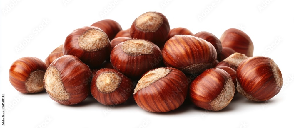 Chestnuts On White Background Chestnuts On White Background