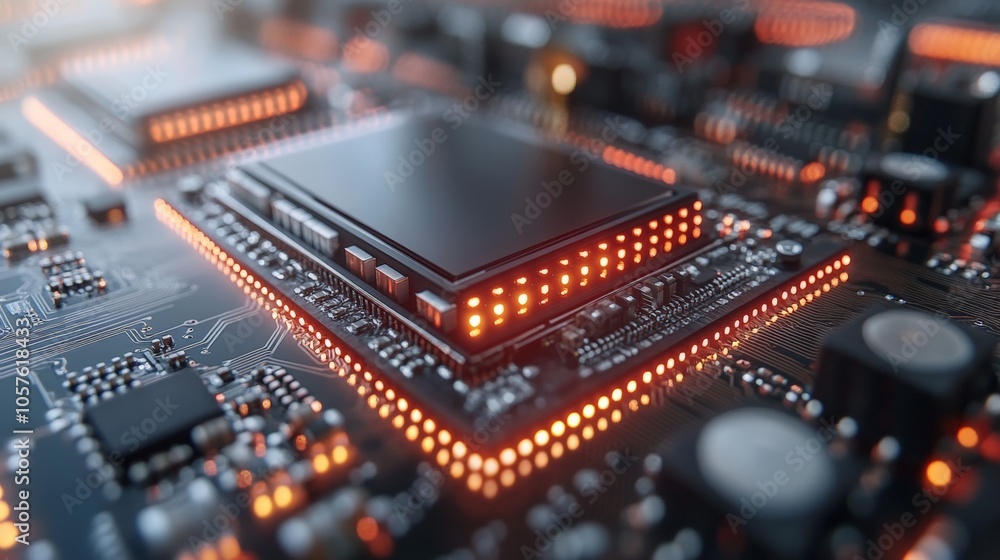 Modern Electronics Assembly Line in Action Modern Electronics Assembly Line in Action